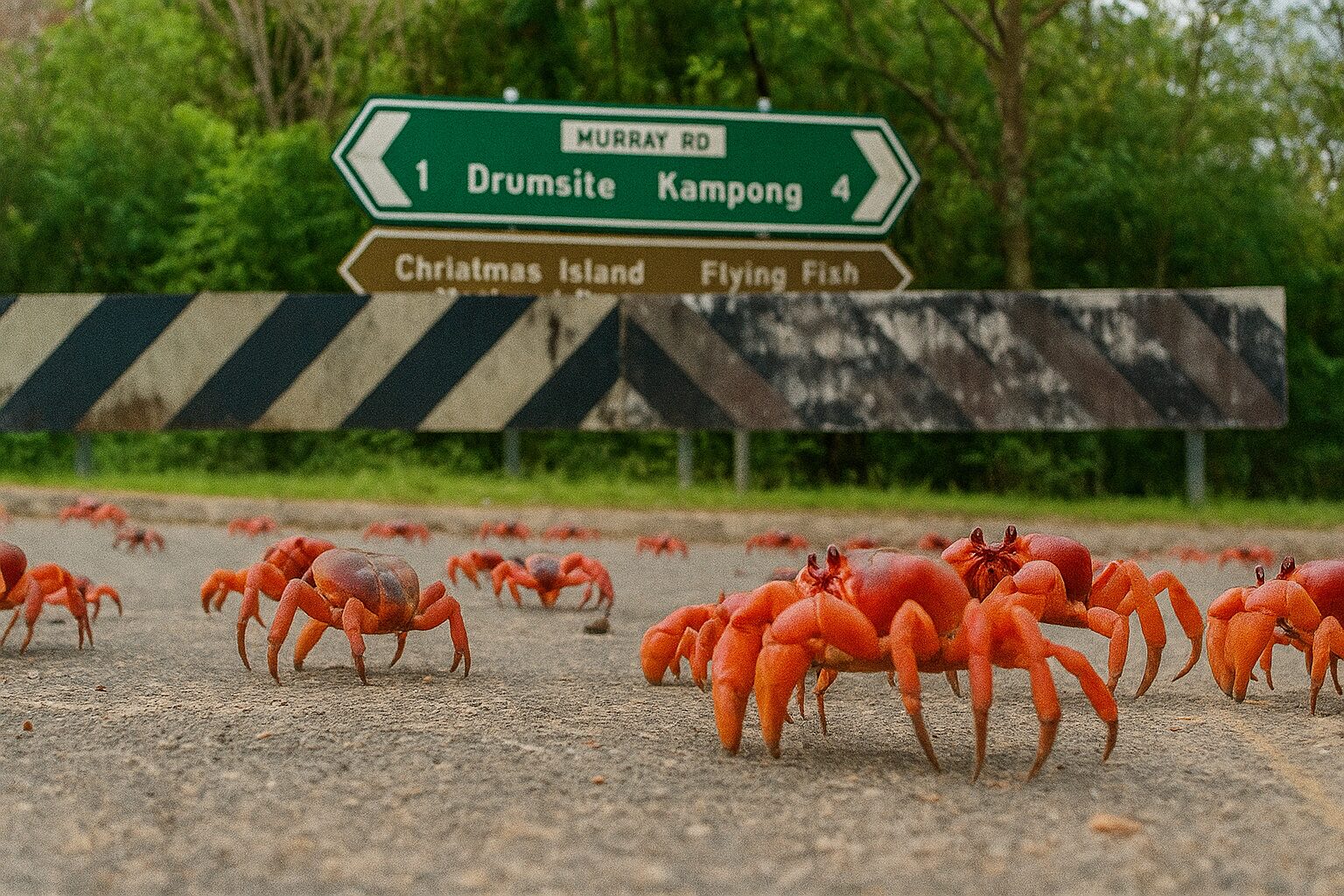 호주 크리스마스섬 붉은게 대이동