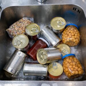 빈 통조림 캔 방치