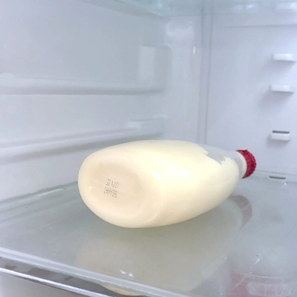 냉장실 가장 안쪽, 냉기 송풍구 앞