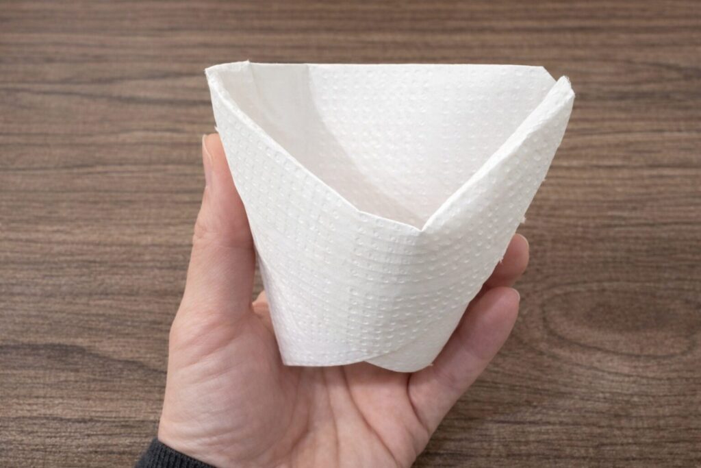 이렇게 하면 컵 모양이 완성된다.