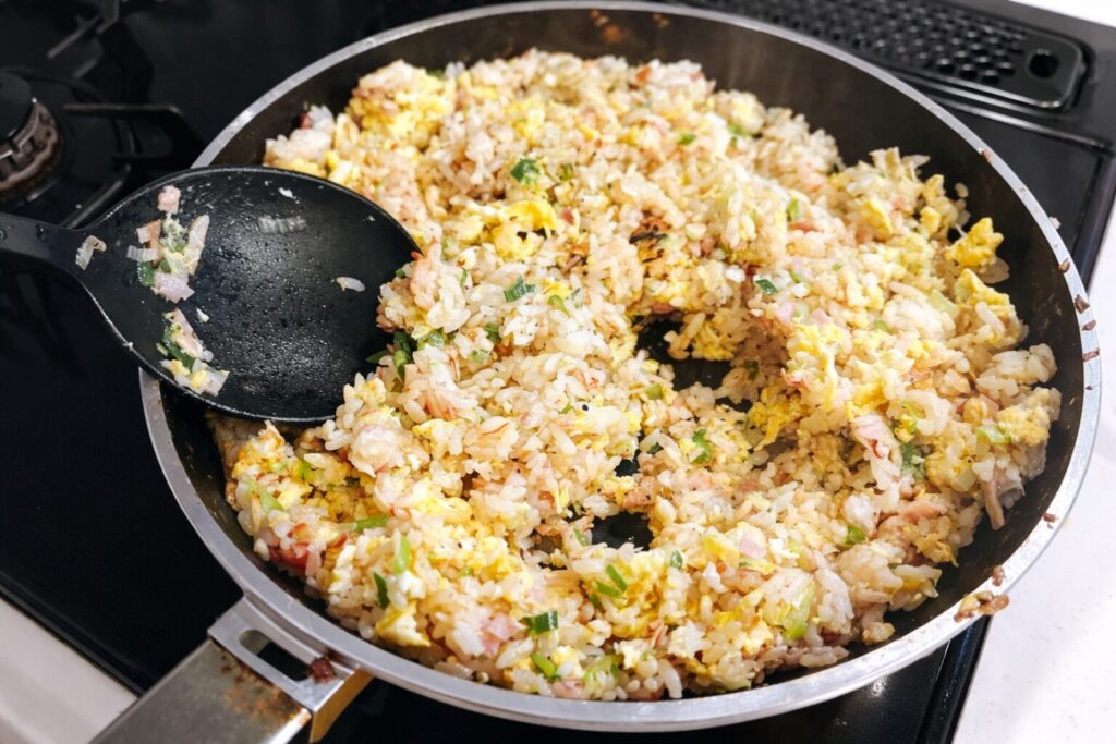 예를 들어 만두를 구웠다면,