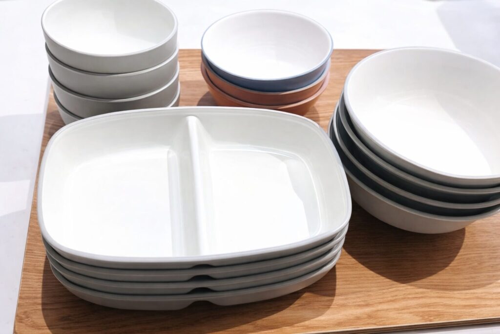 개별 접시 대신 플레이트 접시 사용