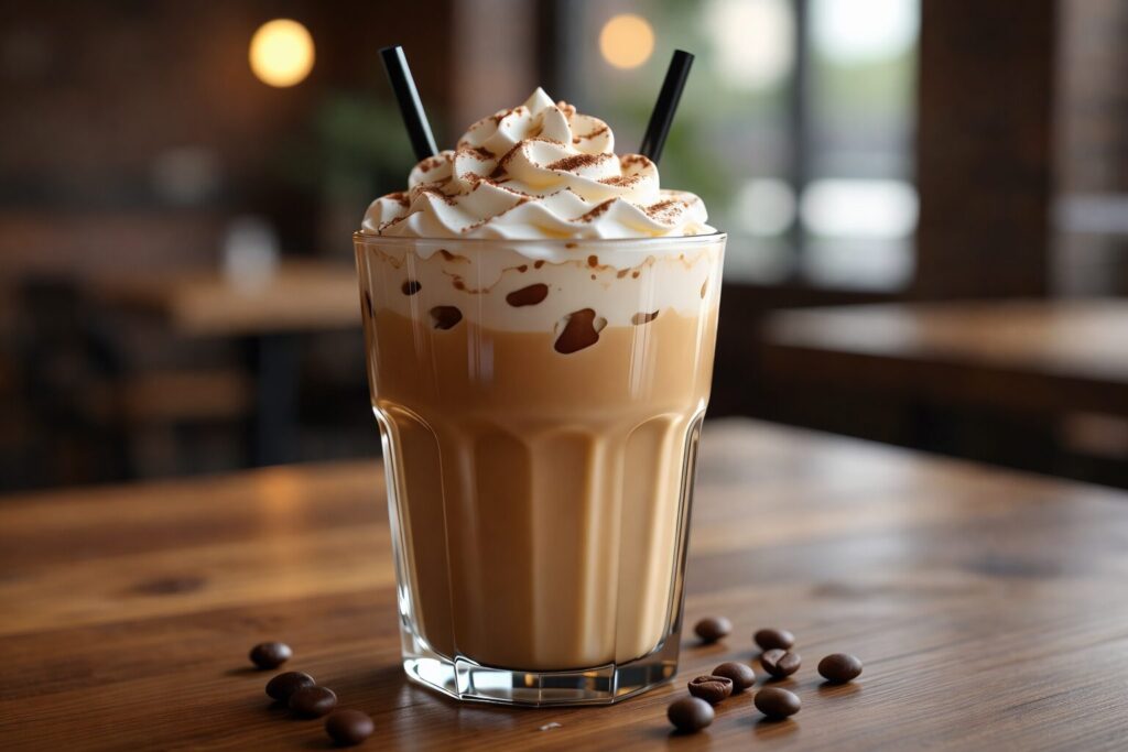 3. 휘핑크림과 시럽이 듬뿍 올라간 카페 음료