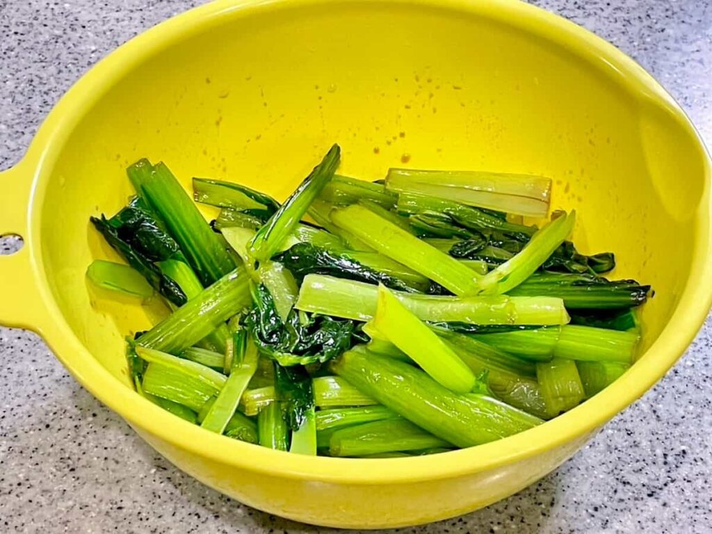 청경채 손질하기