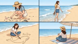 Read more about the article 심리테스트, 바닷가 모래사장에서 무심코 하는 행동으로 알아보는 성향